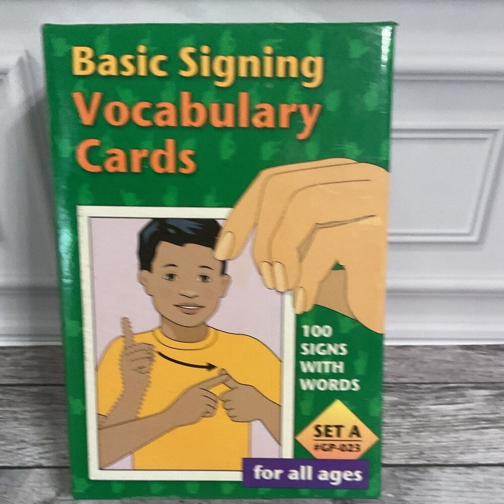 Basic Signing Vocabulary Cards.Set A #GP-023 GarlicDress